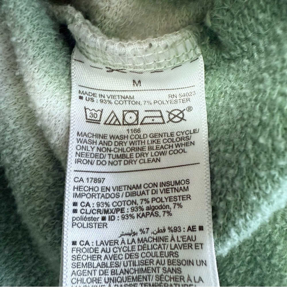 Old Navy Women's Oversized Tie-Dye Tunic Sweatshirt - Green & Lime Ombre - Picture 6 of 6